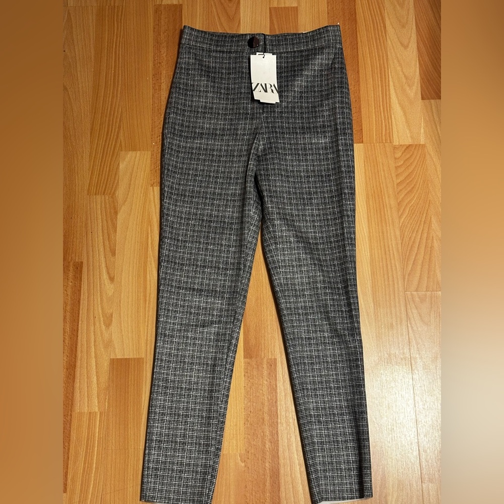 Zara Monochrome Checkered Trousers